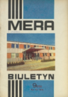MERA : biuletyn przemysłu komputerowych systemów automatyzacji i pomiarów, R. 15, Nr 9 (175)