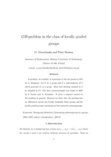 GB-problem in the class of locally graded groups