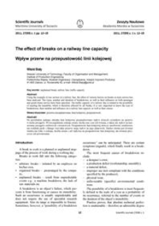 The effect of breaks on a railway line capacity