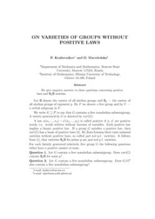 On varieties of groups without positive laws