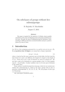On subclasses of groups without free subsemigroups