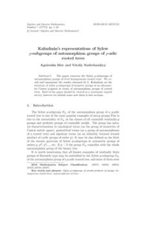 Kaluzhnin's representations of Sylow p-subgroups of automorphism groups of p-adic rooted trees