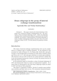 Dense subgroups in the group of interval exchange transformations