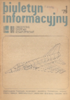 Biuletyn Informacyjny. Obiektowe Systemy Komputerowe, R. 17, Nr 1