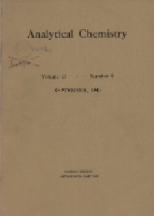 Industrial and Engineering Chemistry : analytical edition, Vol. 17, No. 9