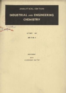 Industrial and Engineering Chemistry : analytical edition, Vol. 17, No. 10