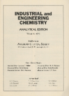 Industrial and Engineering Chemistry : analytical edition, Vol. 17, Index