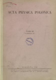Acta Physica Polonica, Vol. 3