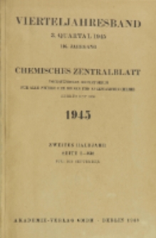Chemisches Zentralblatt : vollständiges Repertorium für alle Zweige der reinen und angewandten Chemie, Jg. 116, Hb. 2, Nr.1/2