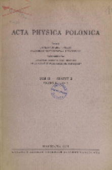 Acta Physica Polonica, Vol. 2, Z. 2