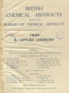 British Chemical Abstracts. B.-Applied Chemistry. January 18