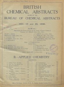 British Chemical Abstracts. B.-Applied Chemistry. August 15 and 22