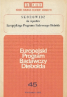 Skorowidz do raportów Europejskiego Programu Badawczego Diebolda