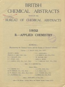 British Chemical Abstracts. B.-Applied Chemistry. May 6 and 13