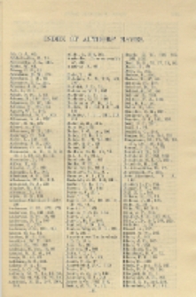 Annual Reports on the Progress of Chemistry for 1944, Index of author's names