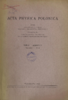 Acta Physica Polonica, Vol. 1, Z. 3