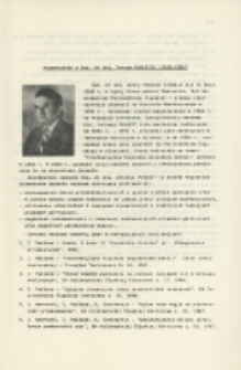 Wspomnienie o Doc. dr inż. Jerzym Paklezie (1929-1984)