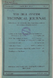 The Bell System Technical Journal : devoted to the Scientific and Engineering aspects of Electrical Communication, Vol. 25, No. 4