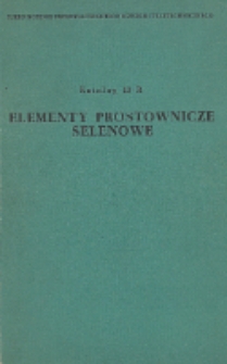 Elementy prostownicze selenowe : katalog 13-R