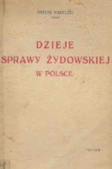 Dzieje sprawy żydowskiej w Polsce