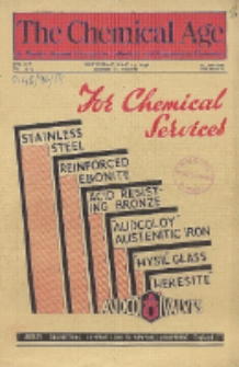 The Chemical Age, Vol. 54, No. 1404