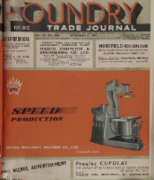 Foundry Trade Journal : with which is incorporated the iron and steel trades journal, Vol. 72, No. 1466