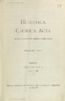 Helvetica Chimica Acta, Vol. 29, Fasc. 1