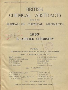 British Chemical Abstracts. B. Applied Chemistry, March 15 and 22