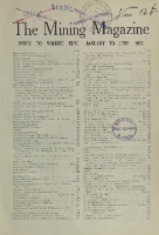 The Mining Magazine, Vol. 46, Index
