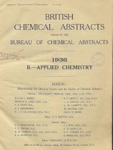 British Chemical Abstracts. B. Applied Chemistry, May 8 and 15