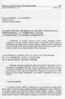 Algorytmiczne zmniejszanie błędów kwantyzacji przetwornika A/C współpracującego z czujnikami z wyjściem ilorazowym