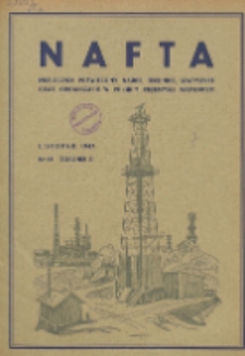 Nafta : miesięcznik poświęcony nauce, technice, statystyce oraz organizacji w polskim przemyśle naftowym, R. 3, Nr 11