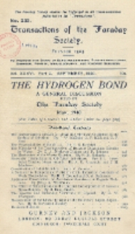 Transactions of the Faraday Society : to promote the study of electrochemistry, electrometallurgy, chemical physics, metallography, and kindred subjects, Vol. 36, Part 9, No. 233
