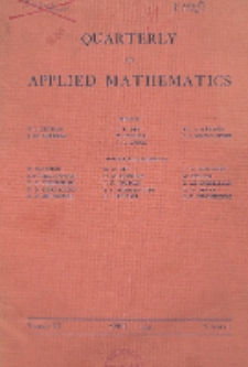 The Quarterly of Applied Mathematics, Vol. 3, Nr 1