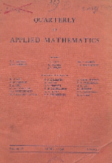 The Quarterly of Applied Mathematics. Vol. 4, Nr 1