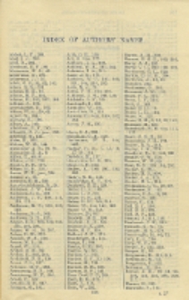 Annual Reports on the Progress of Chemistry for 1946, Vol.43, Index of Authors' Names