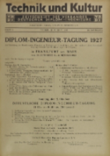 Technik und Kultur : Zeitschrift des Verbandes Deutscher Diplom-Ingenieure, Jg. 18, H. 8