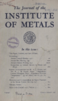 The Journal of the Institute of Metals, Vol. 73, Part 13