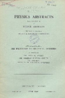 Science Abstracts. Section A, Physics Abstracts. Vol. 48, No. 570
