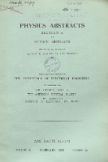 Science Abstracts. Section A, Physics Abstracts. Vol. 48, No. 566