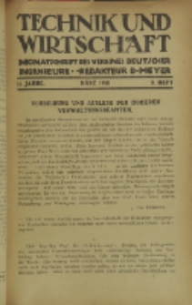 Technik und Wirtschaft : Monatsschrift des Vereines Deutscher Ingenieure, Jg. 11, H. 3