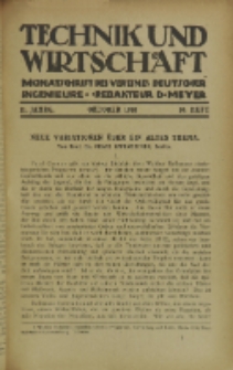 Technik und Wirtschaft : Monatsschrift des Vereines Deutscher Ingenieure, Jg. 11, H. 10