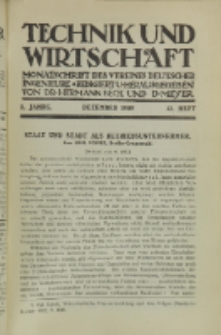 Technik und Wirtschaft : Monatsschrift des Vereines Deutscher Ingenieure, Jg. 2, H. 12