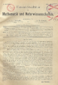 Unterrichtsblätter für Mathematik und Naturwissenschaften, Jg. 1, No. 1