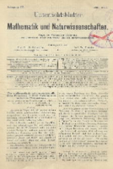 Unterrichtsblätter für Mathematik und Naturwissenschaften, Jg. 4, No. 6
