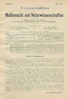 Unterrichtsblätter für Mathematik und Naturwissenschaften, Jg. 5, No. 1