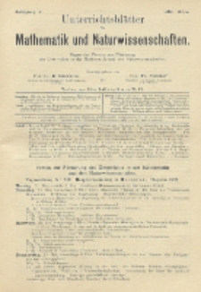 Unterrichtsblätter für Mathematik und Naturwissenschaften, Jg. 5, No. 2