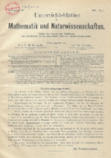 Unterrichtsblätter für Mathematik und Naturwissenschaften, Jg. 6, No. 1