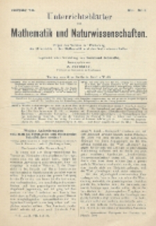 Unterrichtsblätter für Mathematik und Naturwissenschaften, Jg. 7, No. 6