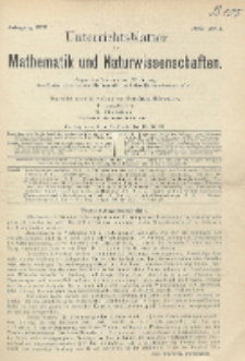 Unterrichtsblätter für Mathematik und Naturwissenschaften, Jg. 8, No. 1